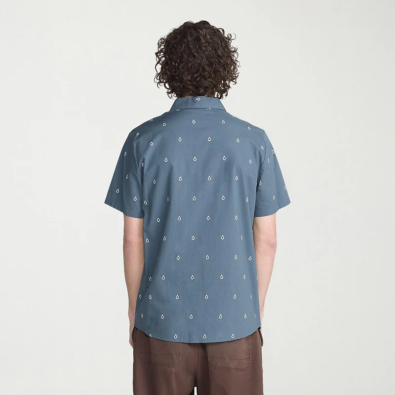 VOLCOM Mens Short Sleeve Regular Fit Button-Down Shirt