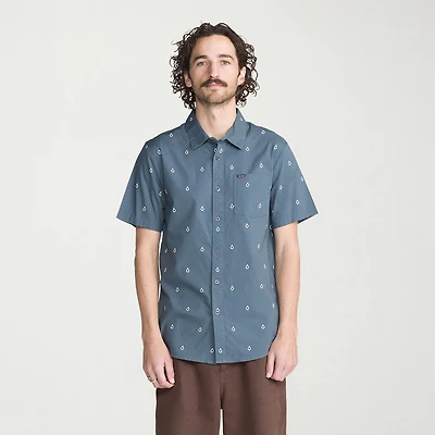 VOLCOM Mens Short Sleeve Regular Fit Button-Down Shirt