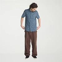 VOLCOM Mens Short Sleeve Regular Fit Button-Down Shirt