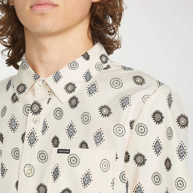 VOLCOM Mens Short Sleeve Regular Fit Button-Down Shirt
