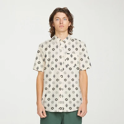 VOLCOM Mens Short Sleeve Regular Fit Button-Down Shirt