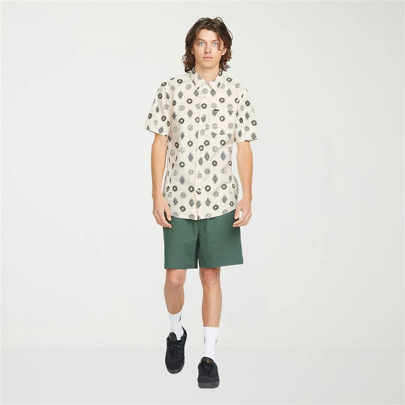 VOLCOM Mens Short Sleeve Regular Fit Button-Down Shirt
