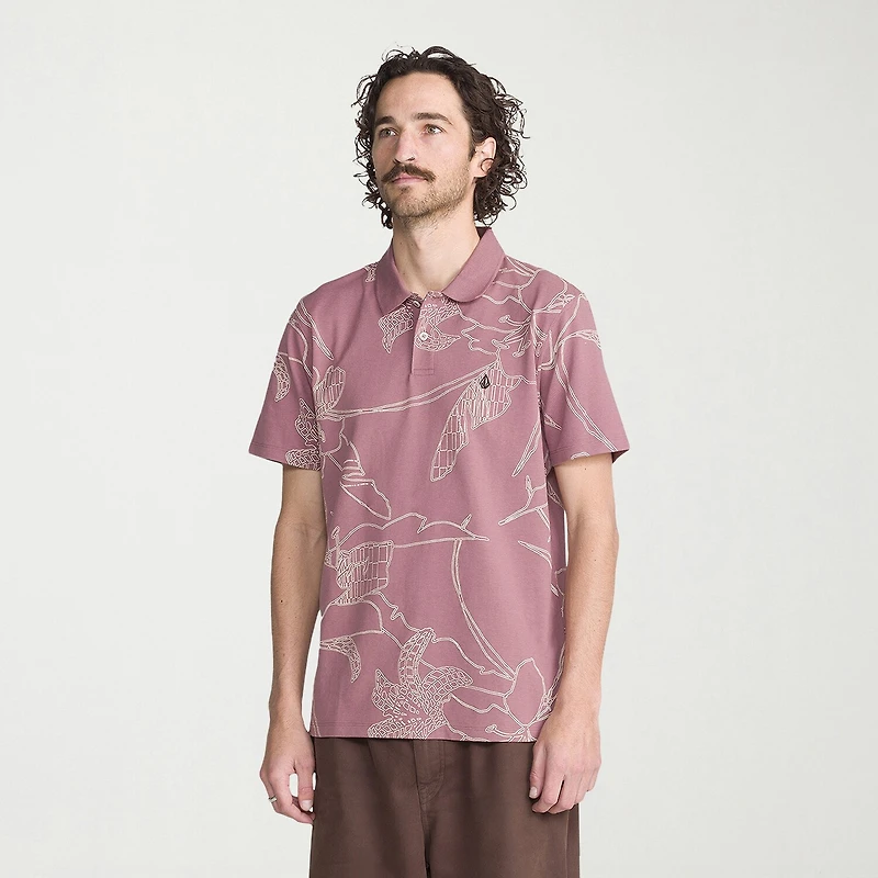 VOLCOM Mens Regular Fit Short Sleeve Polo Shirt