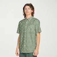 VOLCOM Mens Short Sleeve Regular Fit Button-Down Shirt
