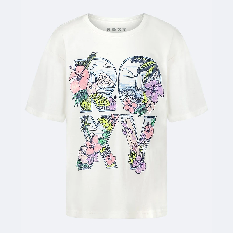 Roxy Big Kid Girls Crew Neck Short Sleeve Regular Fit Graphic T-Shirt