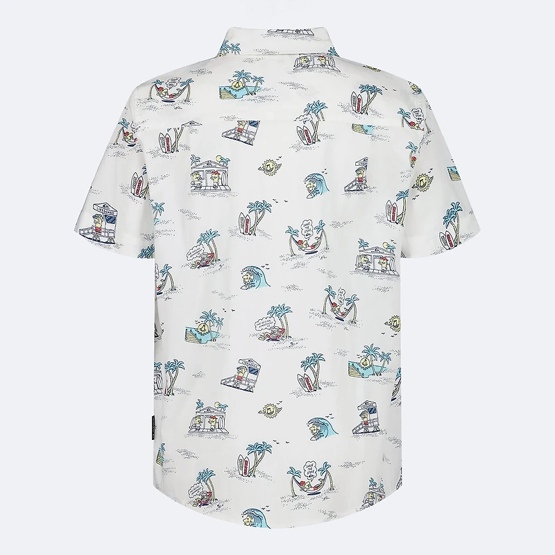 Quiksilver Big Kid Boys Short Sleeve Regular Fit Button-Down Shirt