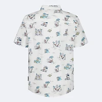 Quiksilver Big Kid Boys Short Sleeve Regular Fit Button-Down Shirt