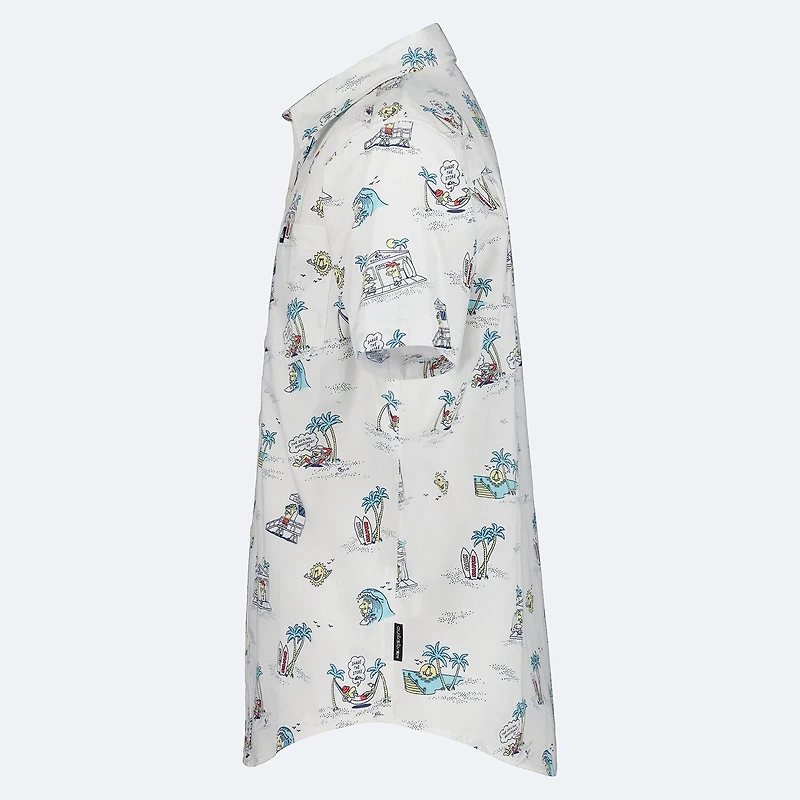 Quiksilver Big Kid Boys Short Sleeve Regular Fit Button-Down Shirt