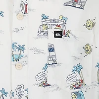 Quiksilver Big Kid Boys Short Sleeve Regular Fit Button-Down Shirt
