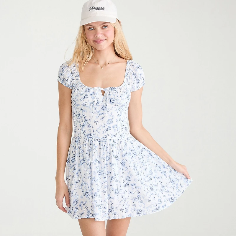 AEROPOSTALE Womens Juniors Short Sleeve Sundress