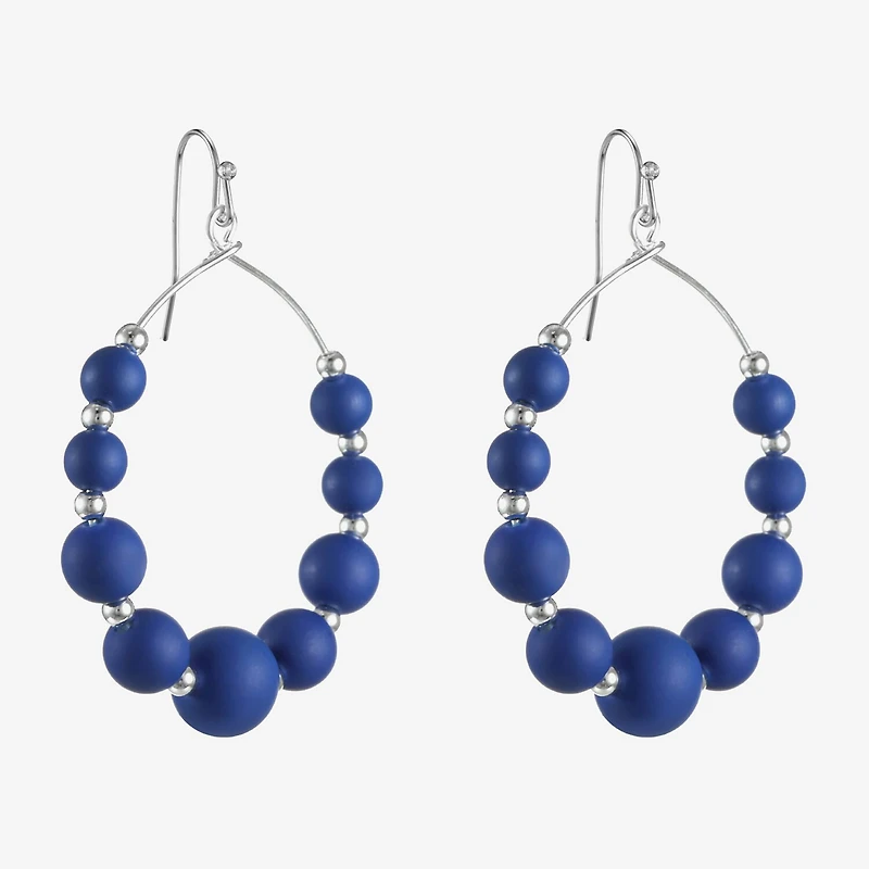 Liz Claiborne Womens 60mm Round Hoop Earrings
