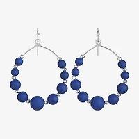 Liz Claiborne Womens 60mm Round Hoop Earrings
