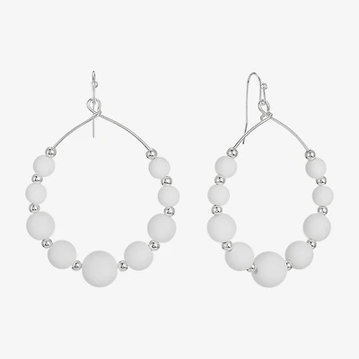 Liz Claiborne Womens 60mm Round Hoop Earrings