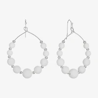 Liz Claiborne Womens 60mm Round Hoop Earrings