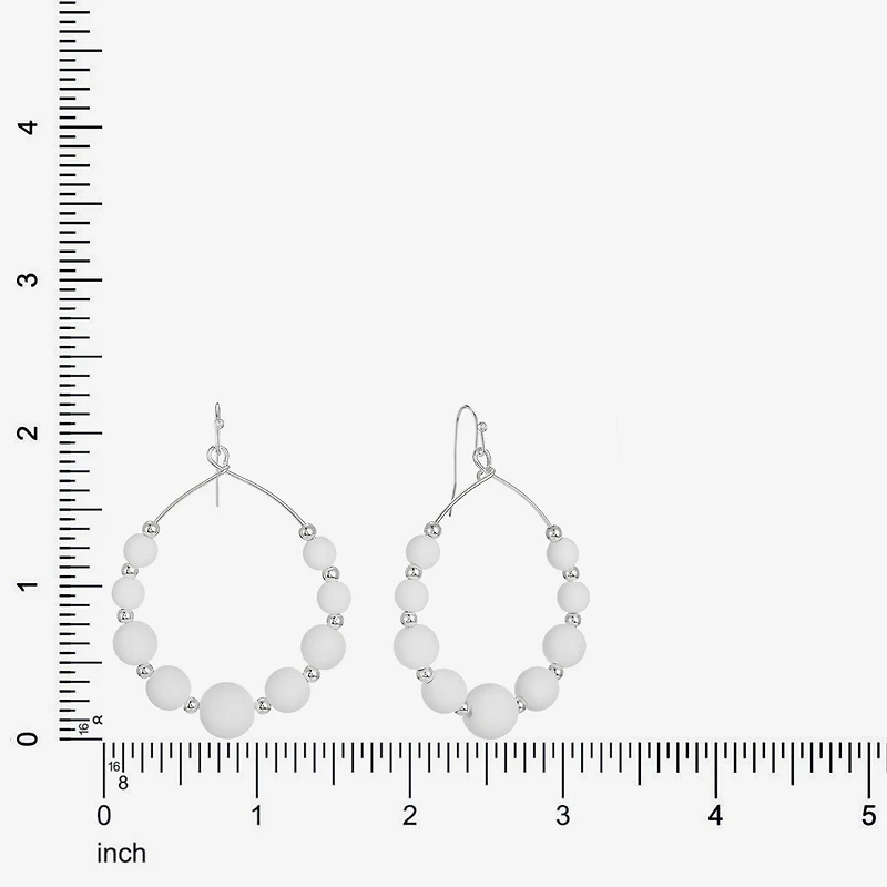 Liz Claiborne Womens 60mm Round Hoop Earrings