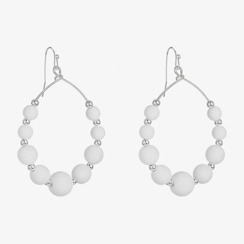Liz Claiborne Womens 60mm Round Hoop Earrings