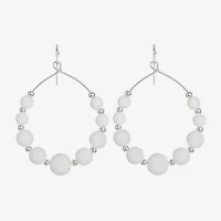Liz Claiborne Womens 60mm Round Hoop Earrings