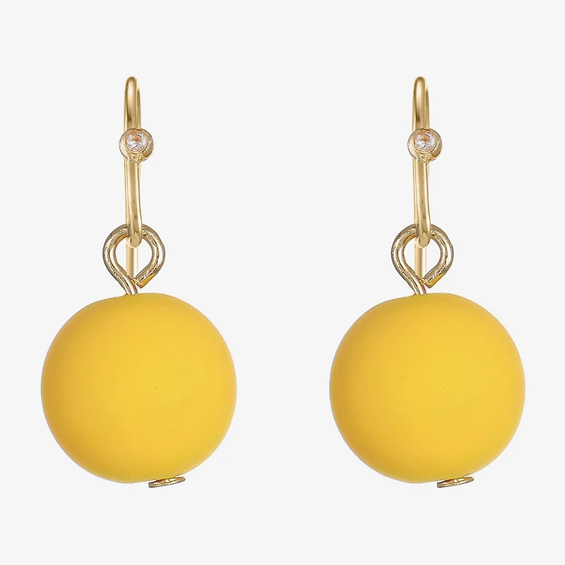 Liz Claiborne Womens Round Drop Earrings