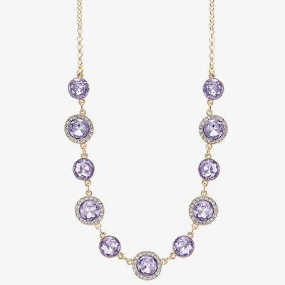 Monet Jewelry Womens Purple 17 Inch Collar Necklace