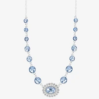 Monet Jewelry Womens Blue 18 Inch Collar Necklace