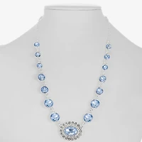 Monet Jewelry Womens Blue 18 Inch Collar Necklace