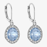 Monet Jewelry Womens Purple Glass Round Drop Earrings