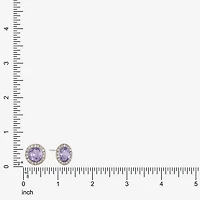 Monet Jewelry Purple Glass 15mm Round Stud Earrings