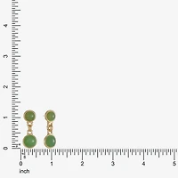 Monet Jewelry Womens Green Round Hypoallergenic Drop Earrings