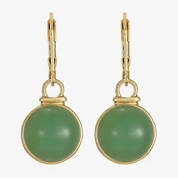 Monet Jewelry Womens Green Round Drop Earrings