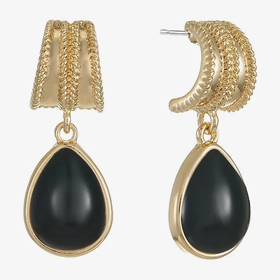 Monet Jewelry Black 34mm Stud Earrings