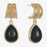 Monet Jewelry Black 34mm Stud Earrings