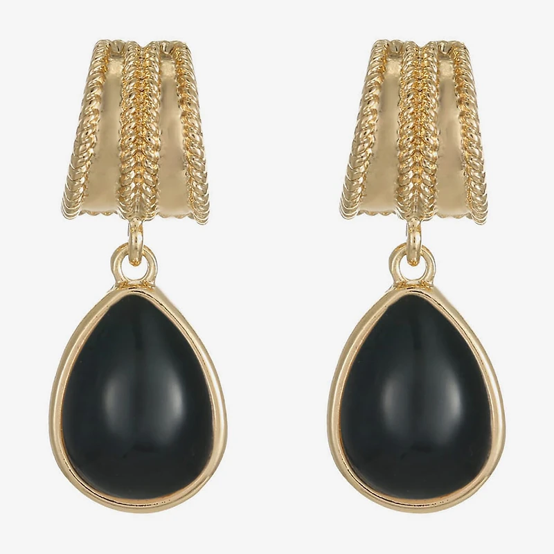 Monet Jewelry Black 34mm Stud Earrings