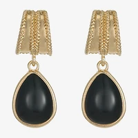 Monet Jewelry Black 34mm Stud Earrings