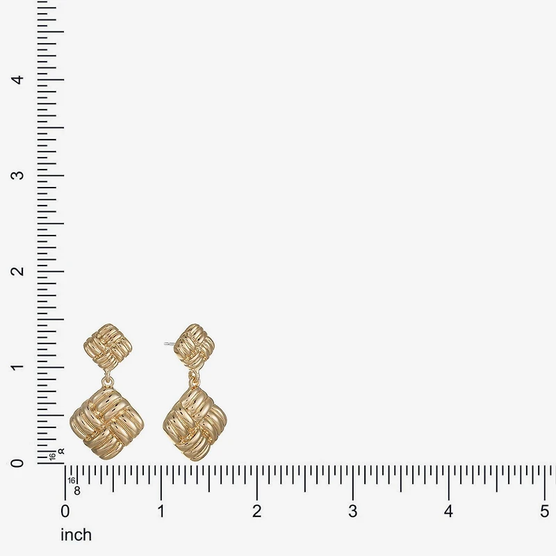 Monet Jewelry 39mm Square Stud Earrings
