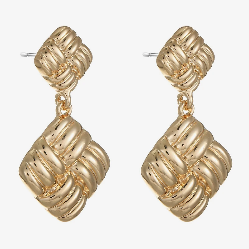 Monet Jewelry 39mm Square Stud Earrings