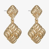 Monet Jewelry 39mm Square Stud Earrings