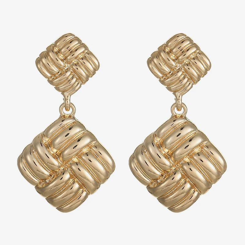 Monet Jewelry 39mm Square Stud Earrings