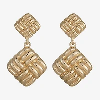 Monet Jewelry 39mm Square Stud Earrings