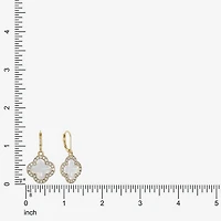 Monet Jewelry Womens Glass Clover Drop Earrings