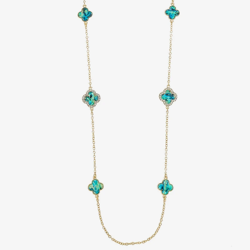 Monet Jewelry Womens Glass 34 Inch Strand Necklace