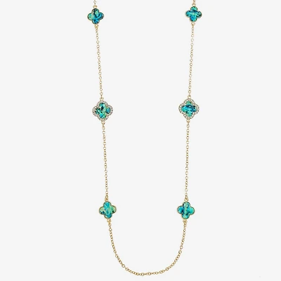 Monet Jewelry Womens Glass 34 Inch Strand Necklace