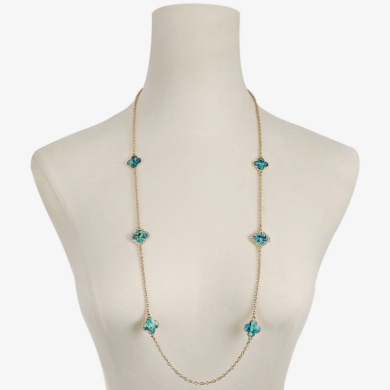 Monet Jewelry Womens Glass 34 Inch Strand Necklace