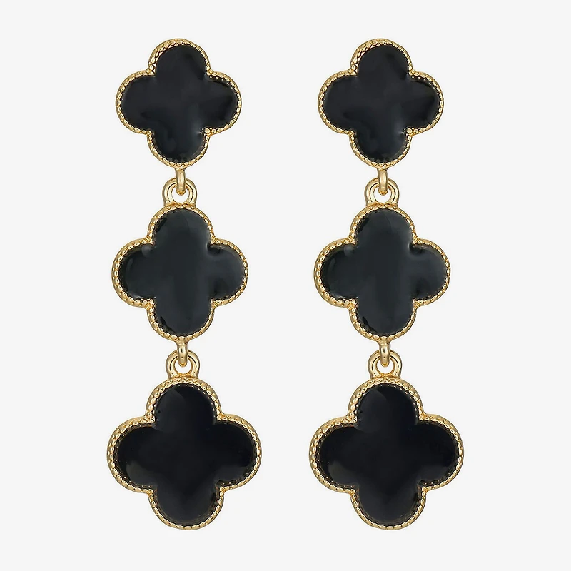 Monet Jewelry Womens Clover Hypoallergenic Drop Earrings