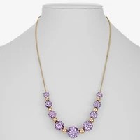 Monet Jewelry Womens Purple 17 Inch Collar Necklace