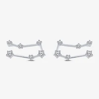 Limited Quantities! 1/5 CT. Natural White Diamond Sterling Silver 10mm Round Stud Earrings