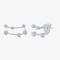 Limited Quantities! 1/5 CT. Natural White Diamond Sterling Silver 10mm Round Stud Earrings