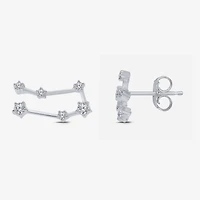 Limited Quantities! 1/5 CT. Natural White Diamond Sterling Silver 10mm Round Stud Earrings
