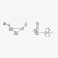 Limited Quantities! 1/5 CT. Natural White Diamond Sterling Silver 15mm Round Stud Earrings