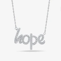 Limited Quantities! "Hope" Womens 1/5 CT. Natural White Diamond Sterling Silver 18 Inch Pendant Necklace