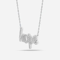 Limited Quantities! "Hope" Womens 1/5 CT. Natural White Diamond Sterling Silver 18 Inch Pendant Necklace